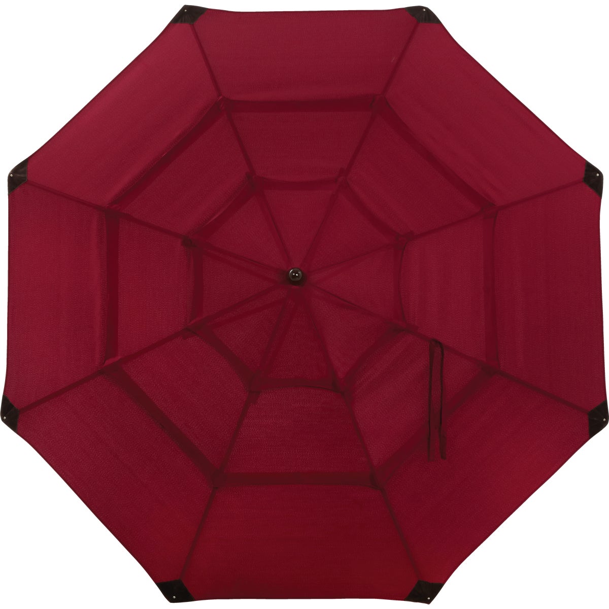 Outdoor Expressions 9 Ft. 3-Tier Tilt/Pulley Burgundy Patio Umbrella