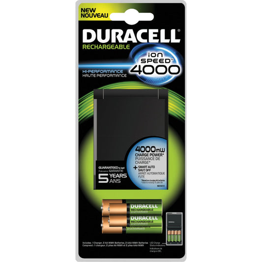 Duracell Ion Speed 4000 AA & AAA Ion Core NiMH Battery Charger