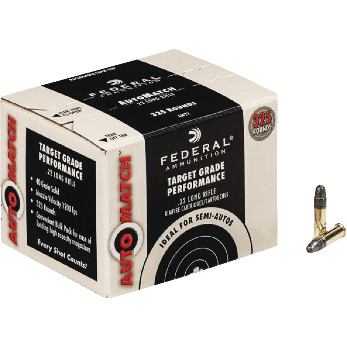 Federal .22 LR 40 Grain Solid Rimfire Ammunition Cartridges