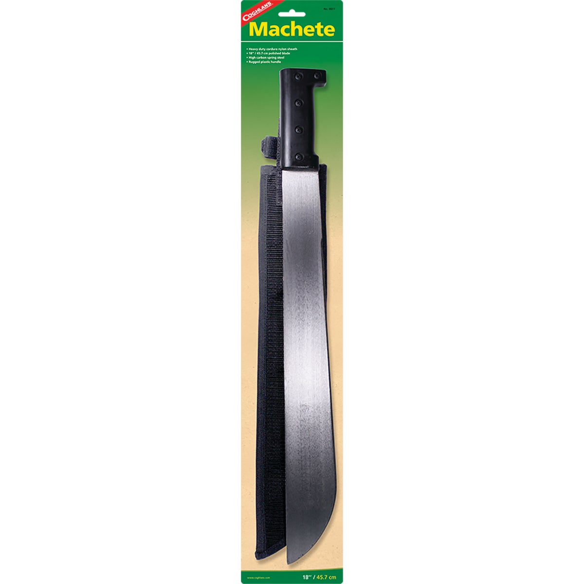 Coghlans 18 In. High Carbon Steel Blade Machete