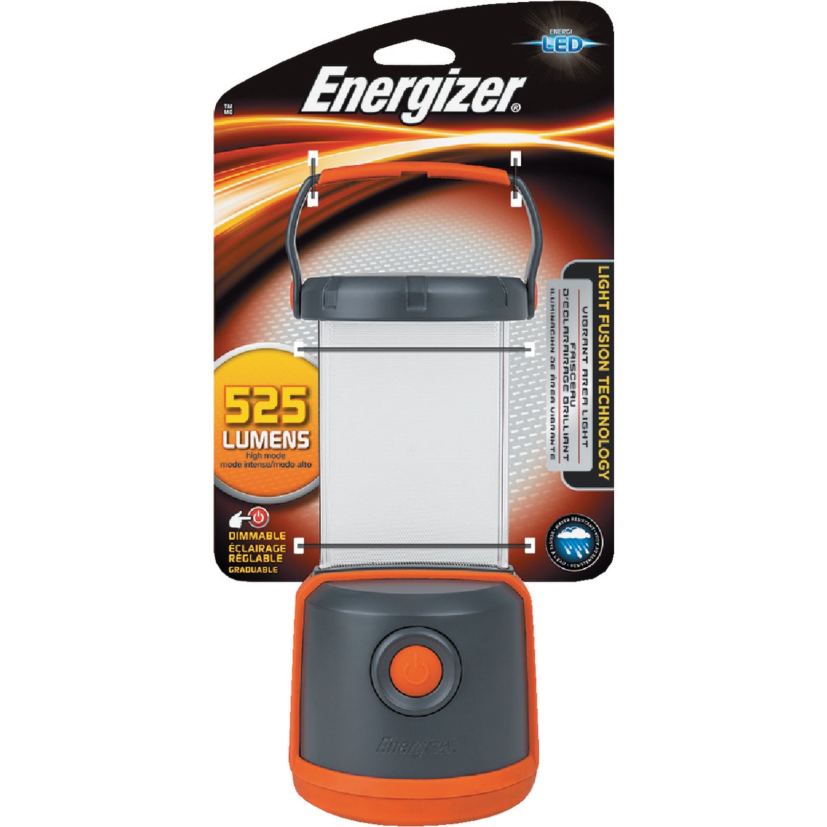 Energizer 6 In. W. x 11 In. H. Gray Plastic Pop-Up LED Lantern