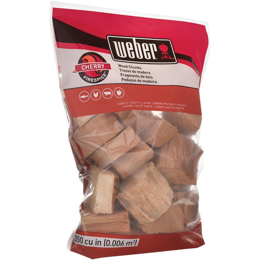 Weber FireSpice 350 Cu. In. Cherry Smoking Chunks