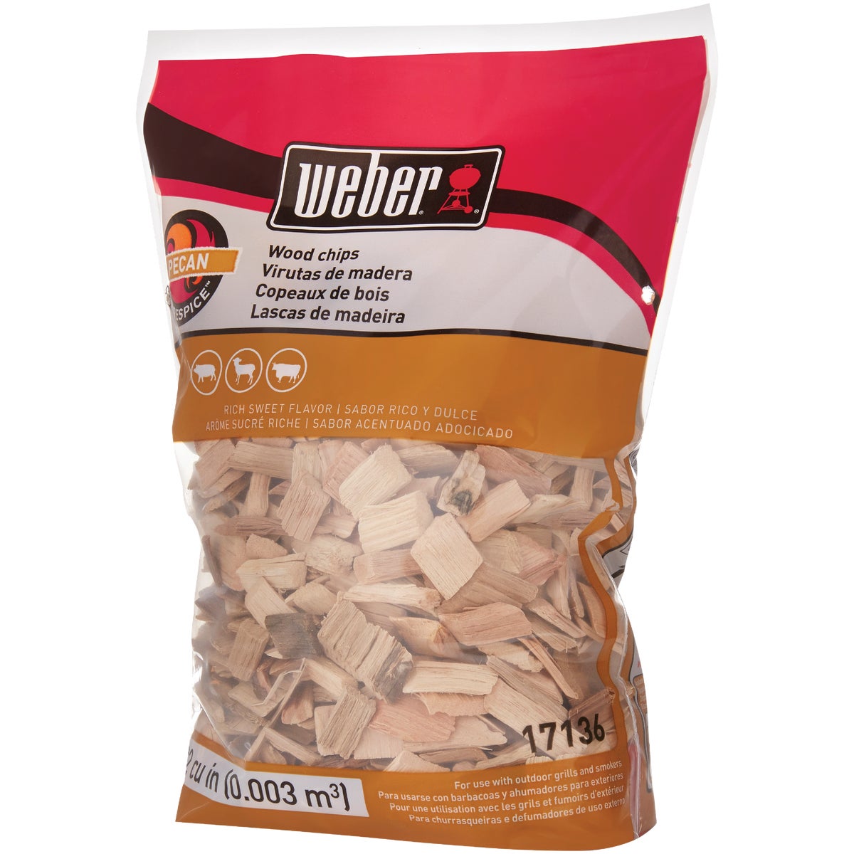 Weber FireSpice 192 Cu. In. Pecan Smoking Chips