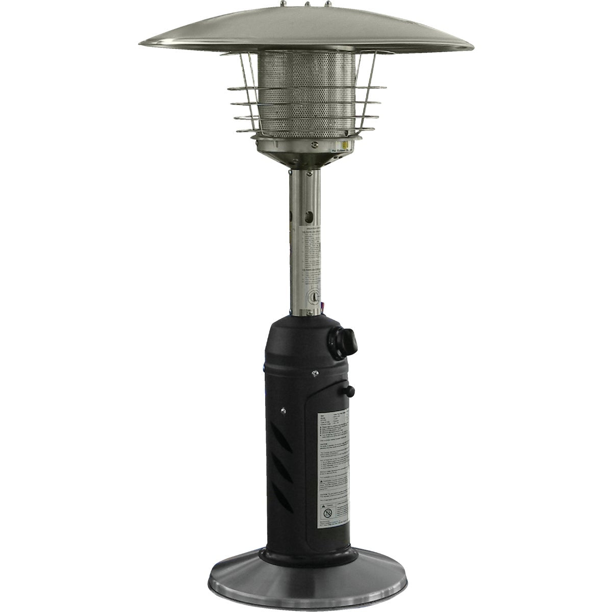 Hiland 11,000 BTU Black Stainless Steel Tabletop Patio Heater