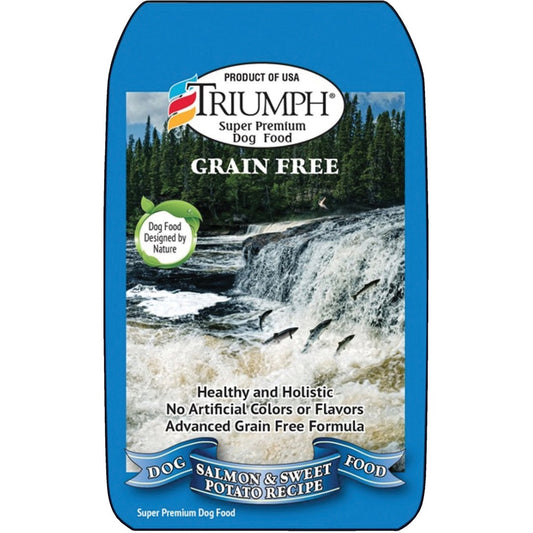 Triumph Super Premium 28 Lb. Adult Dry Dog Food, Grain Free Salmon & Sweet Potato