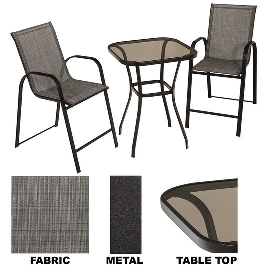 Outdoor Expressions Louis 3-Piece Bistro Set