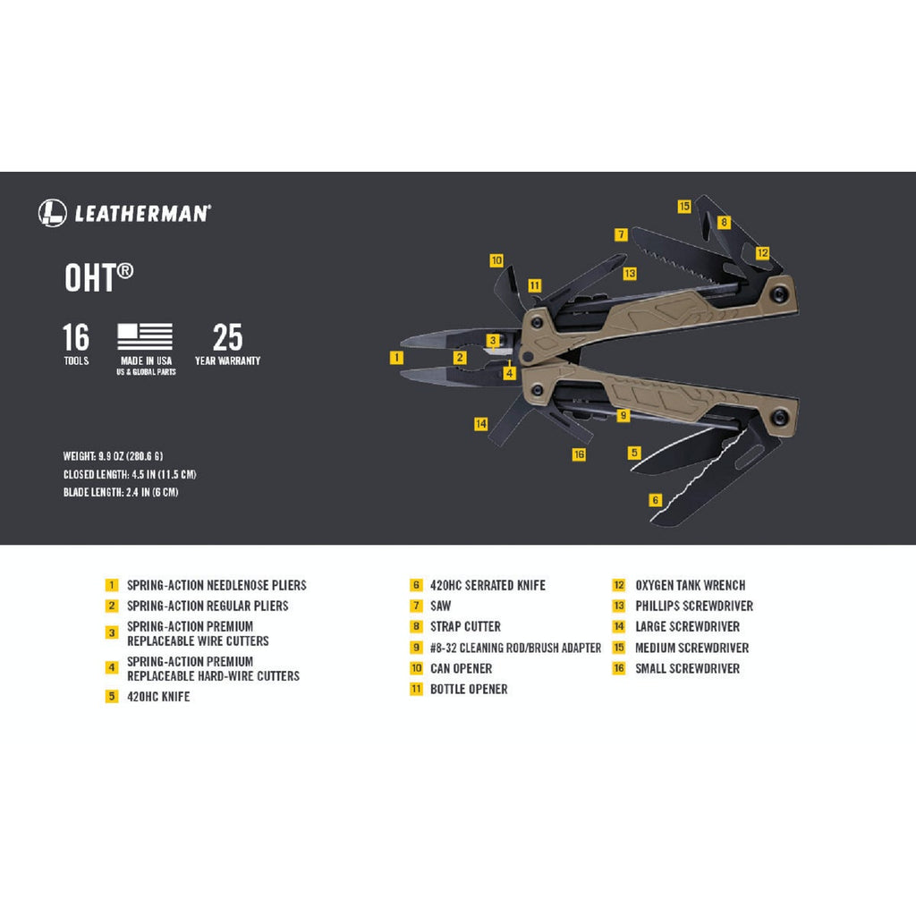 Leatherman OHT 16-In-1 Black Multi-Tool
