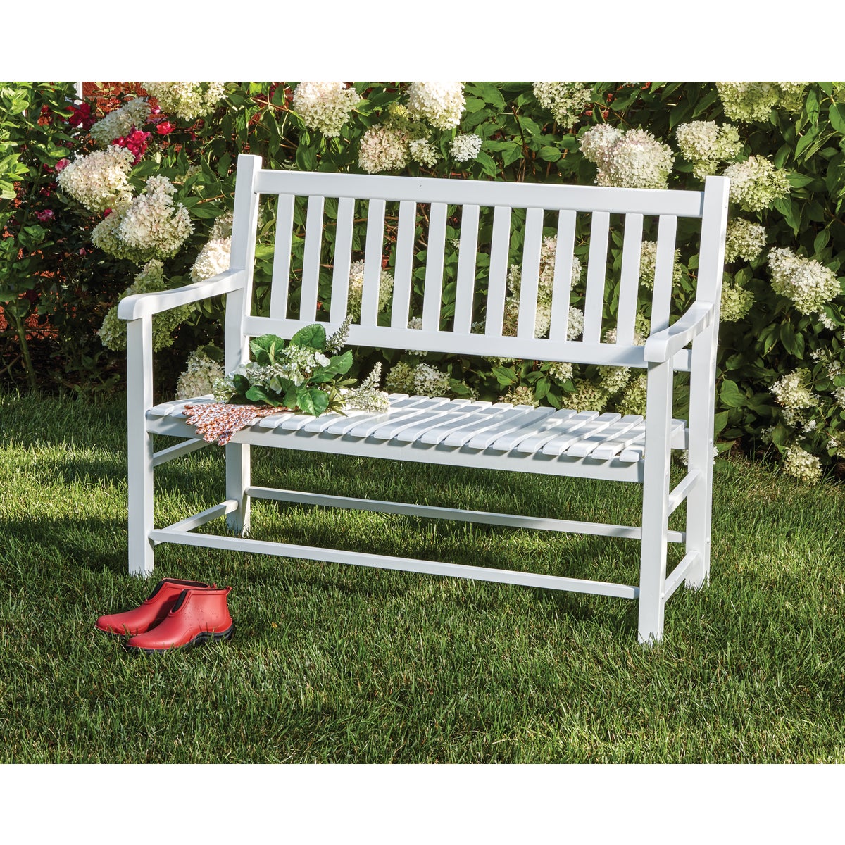 Jack Post Knollwood 47.5 In. L. White Wood Bench