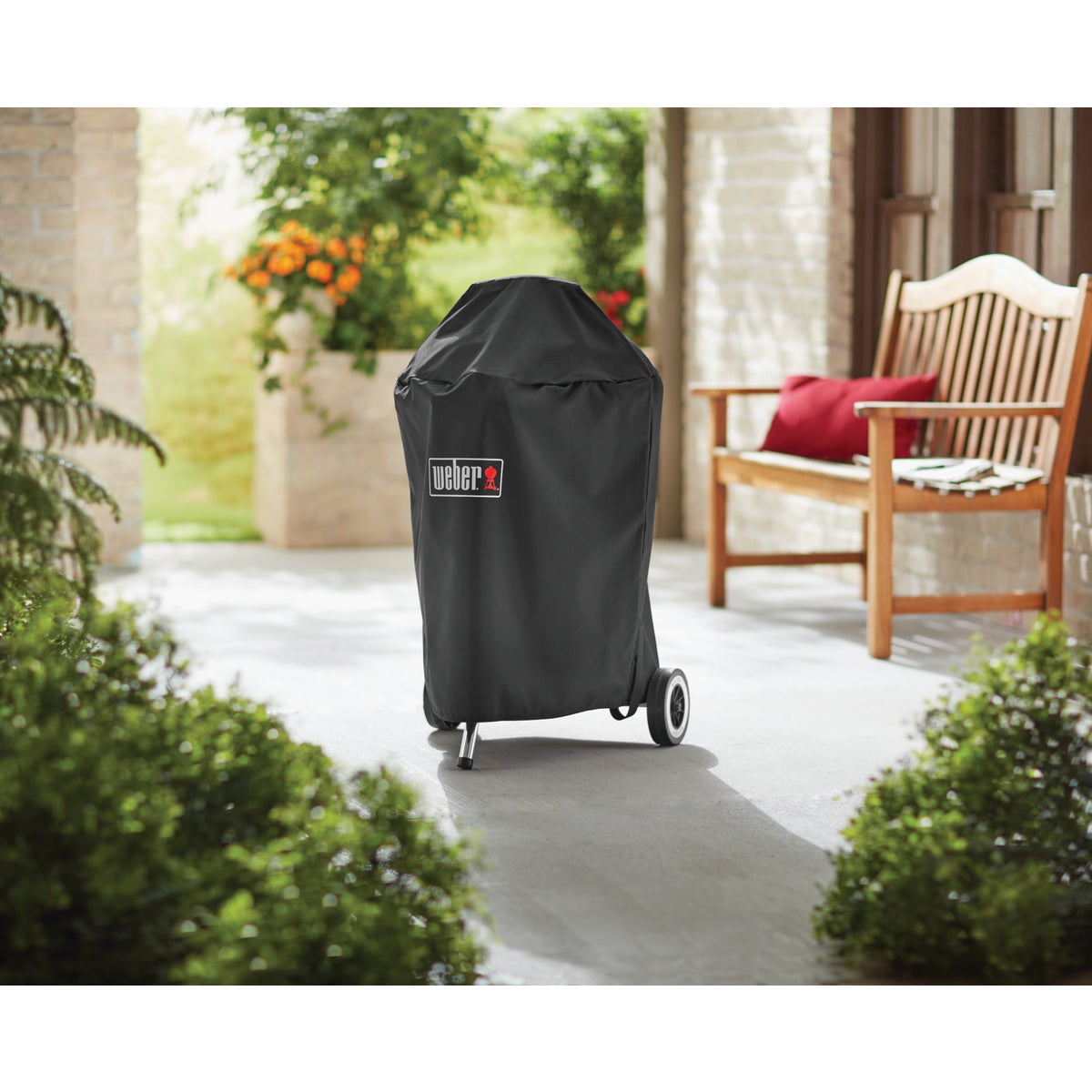 Weber Premium 20.5 In. Black Polyester Kettle Grill Cover