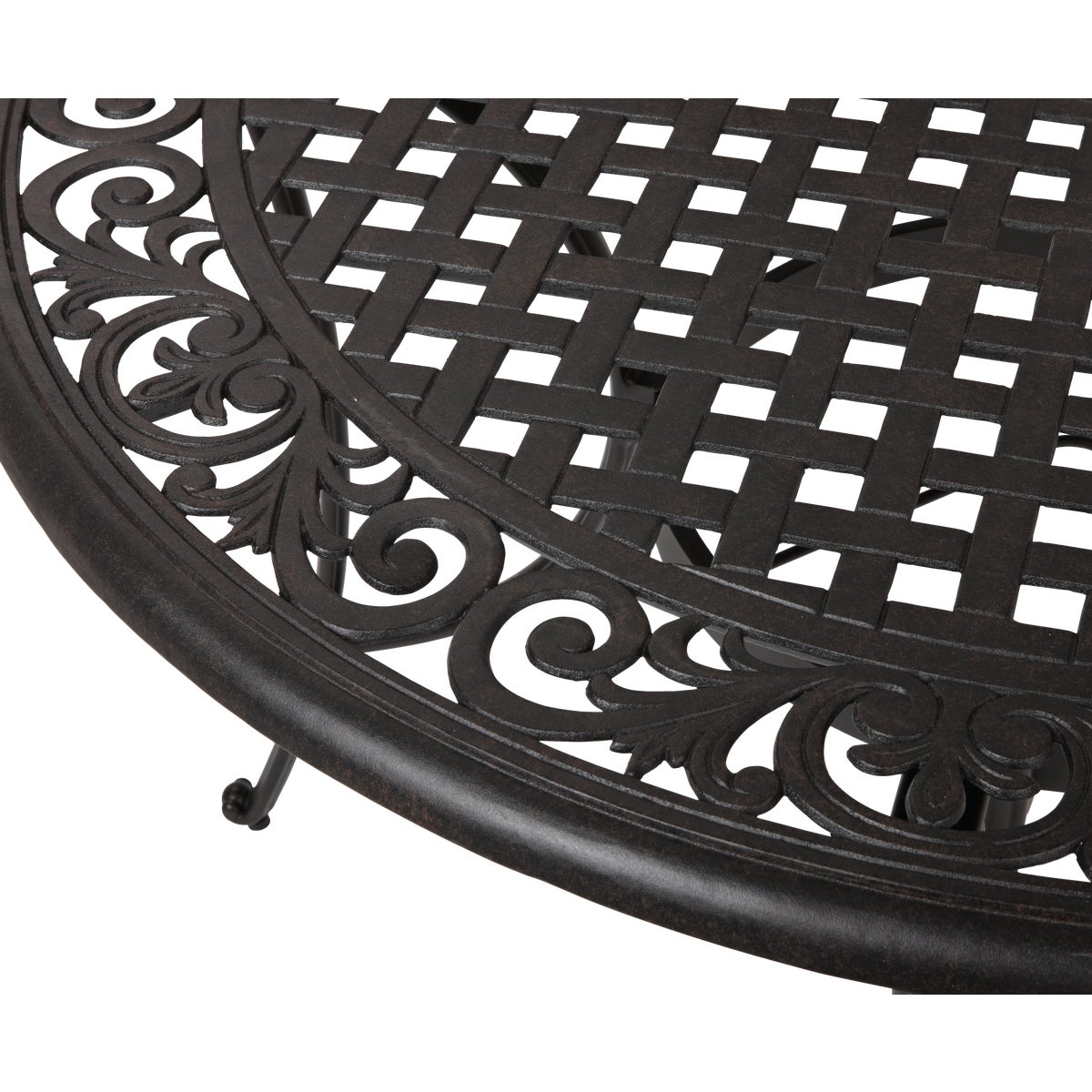 Pacific Casual Portofino 48 In. Round Black Aluminum Table