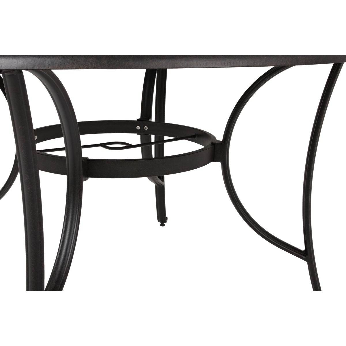 Pacific Casual Portofino 48 In. Round Black Aluminum Table