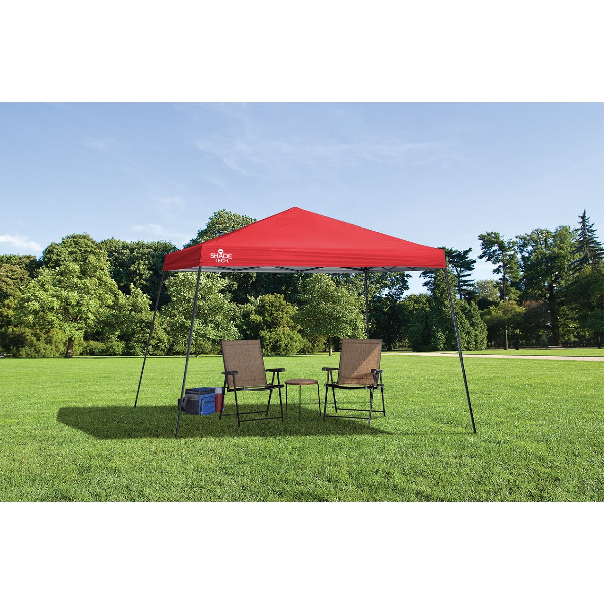 Quik Shade Shade Tech 12 Ft. x 12 Ft. Red Aluminex Fabric Canopy