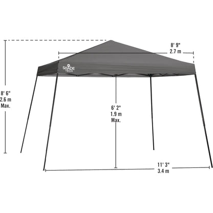Quik Shade Shade Tech 12 Ft. x 12 Ft. Red Aluminex Fabric Canopy