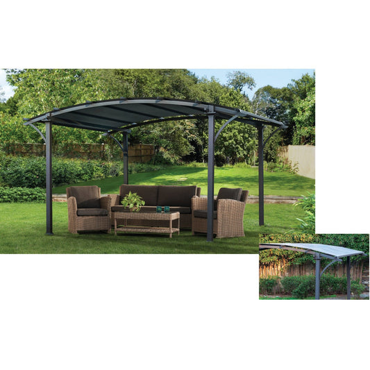 SunJoy Huntington 10 Ft. W. x 90.5 In. H. x 10 Ft. L. Dark Gray Pergola