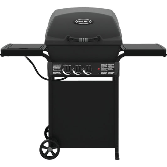 Broil-Mate 2-Burner Black 30,000-BTU LP Gas Grill with 10,000-BTU Side -Burner