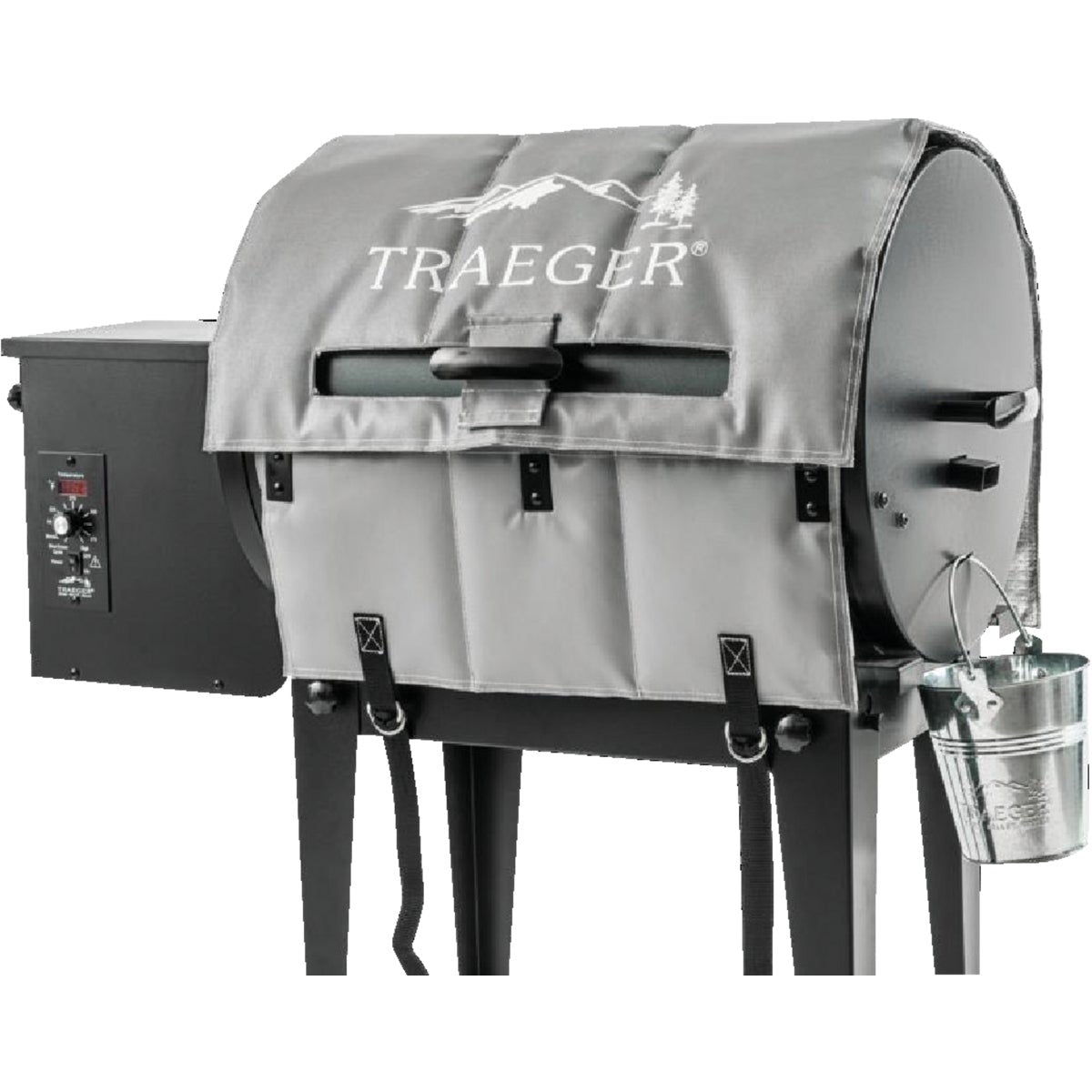 Traeger 22 In. Gray Polyester Insulated Blanket Grill Cover