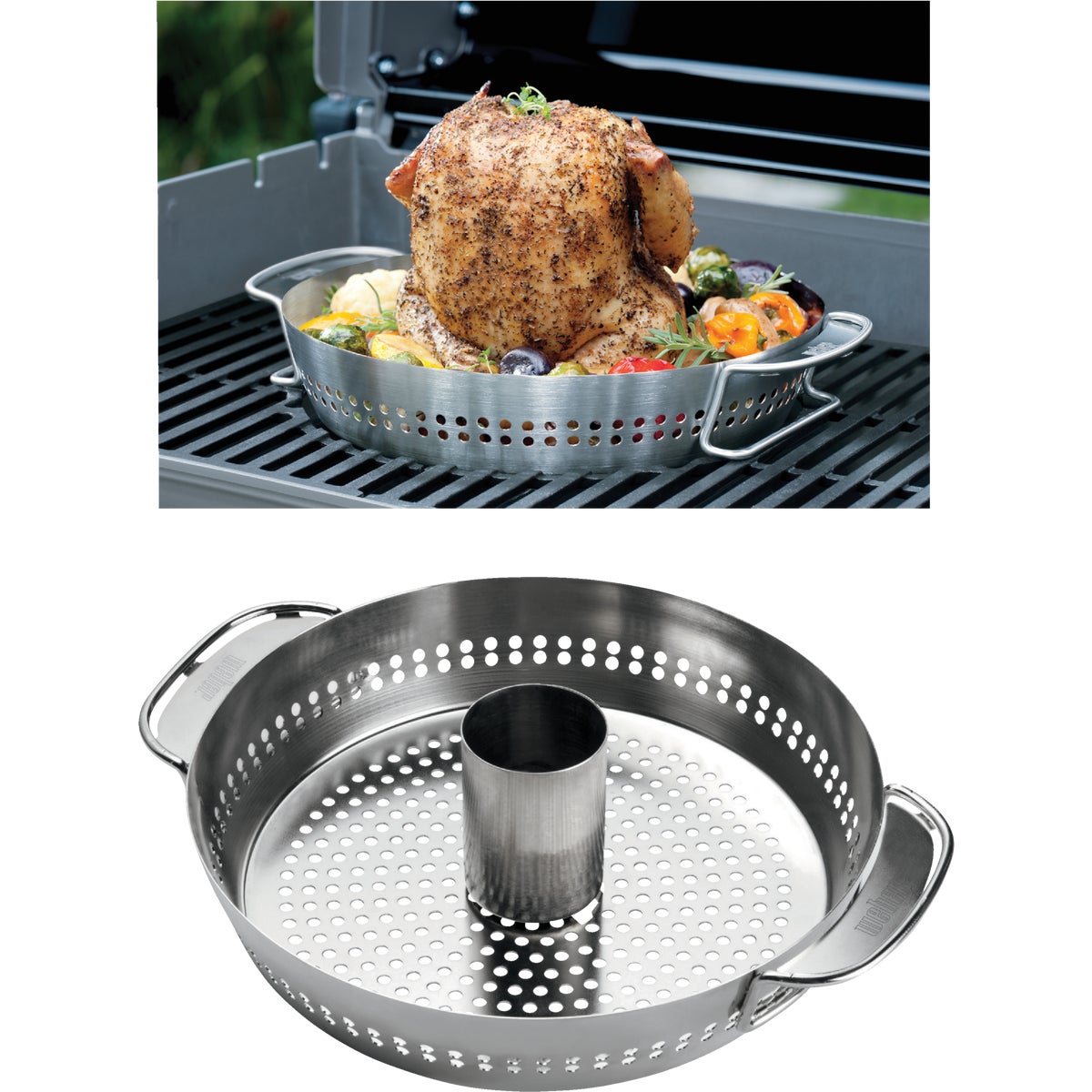 Weber Gourmet Barbeque System Stainless Steel Poultry Roaster