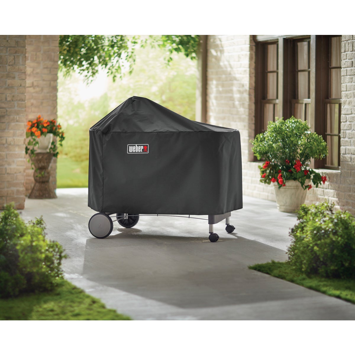 Weber Performer Premium Deluxe 49 In. Black Polyester Grill Cover