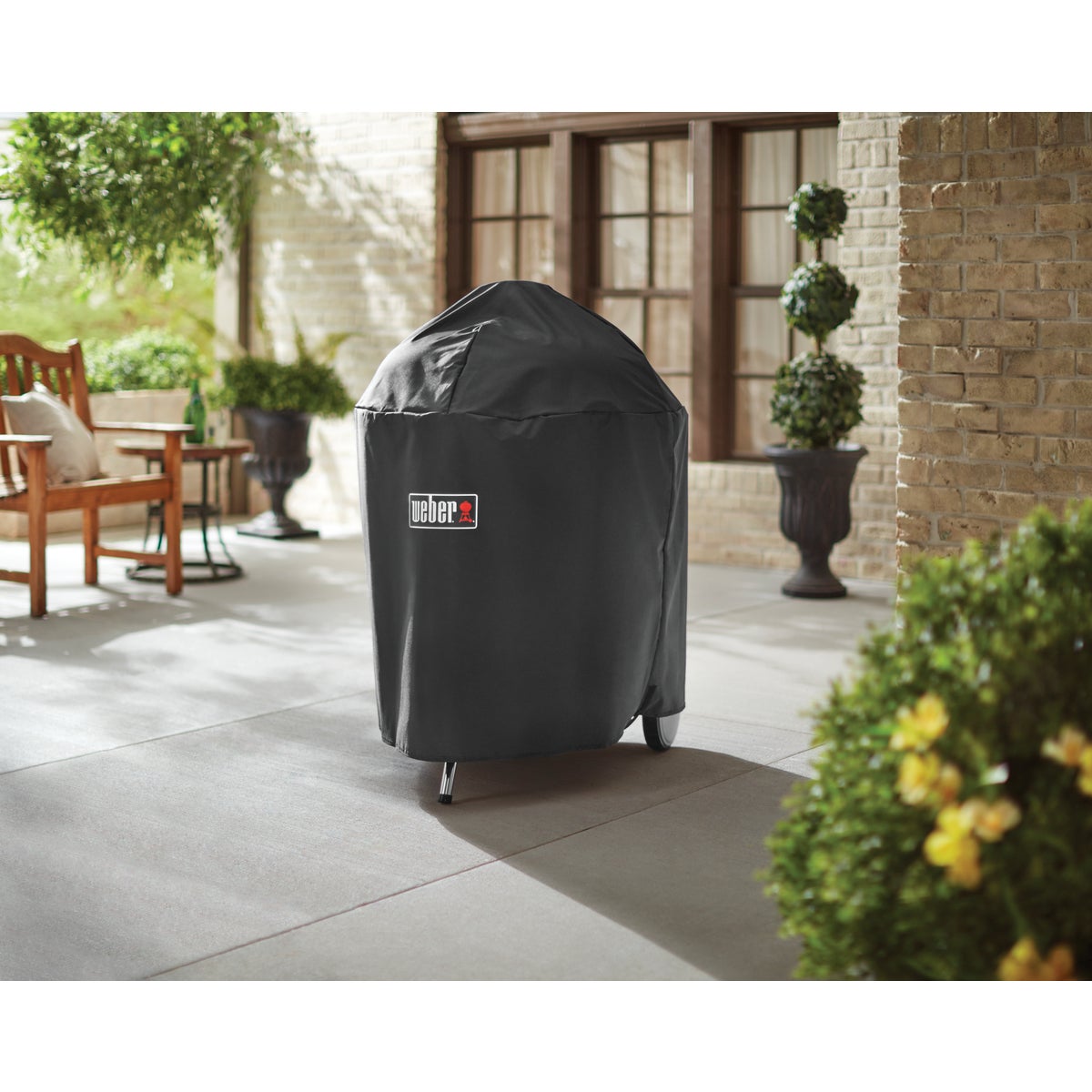 Weber Premium 31.5 In. Black Polyester Kettle Grill Cover