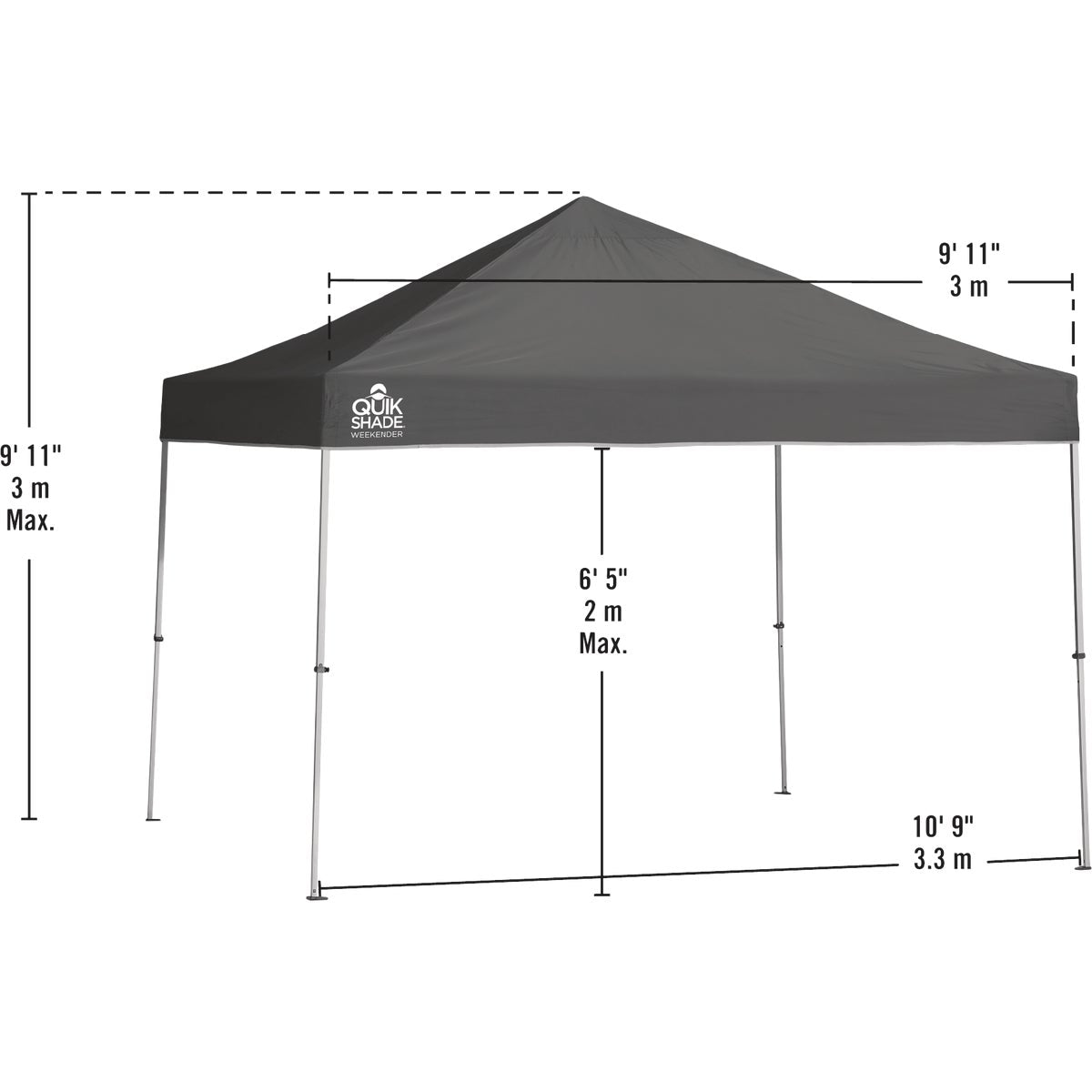 Quik Shade Weekender Elite 10 Ft. x 10 Ft. Green 150D Poly Top Aluminex Canopy