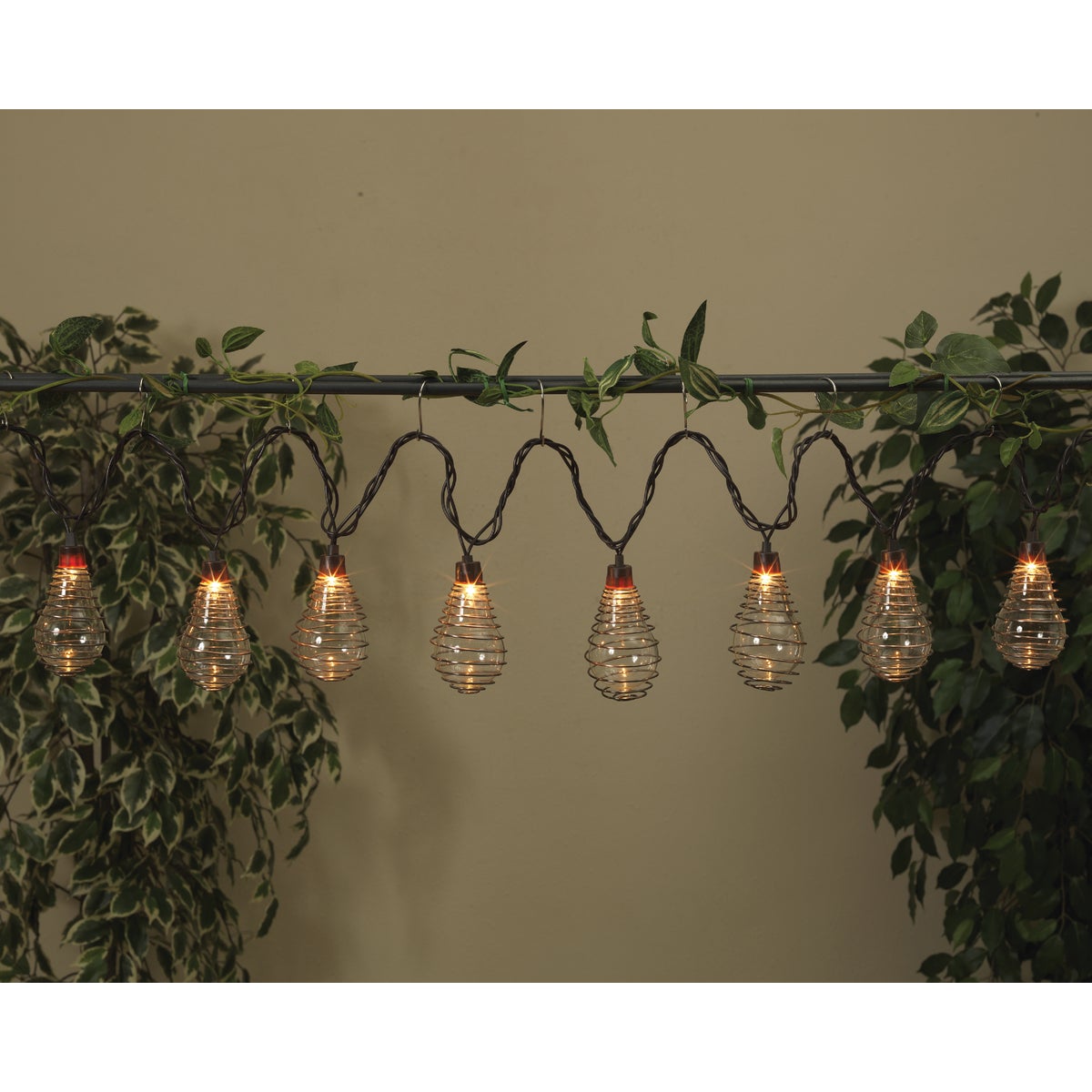 Gerson 10 Ft. 10-Light Clear Bulb Wire Spiral String Lights