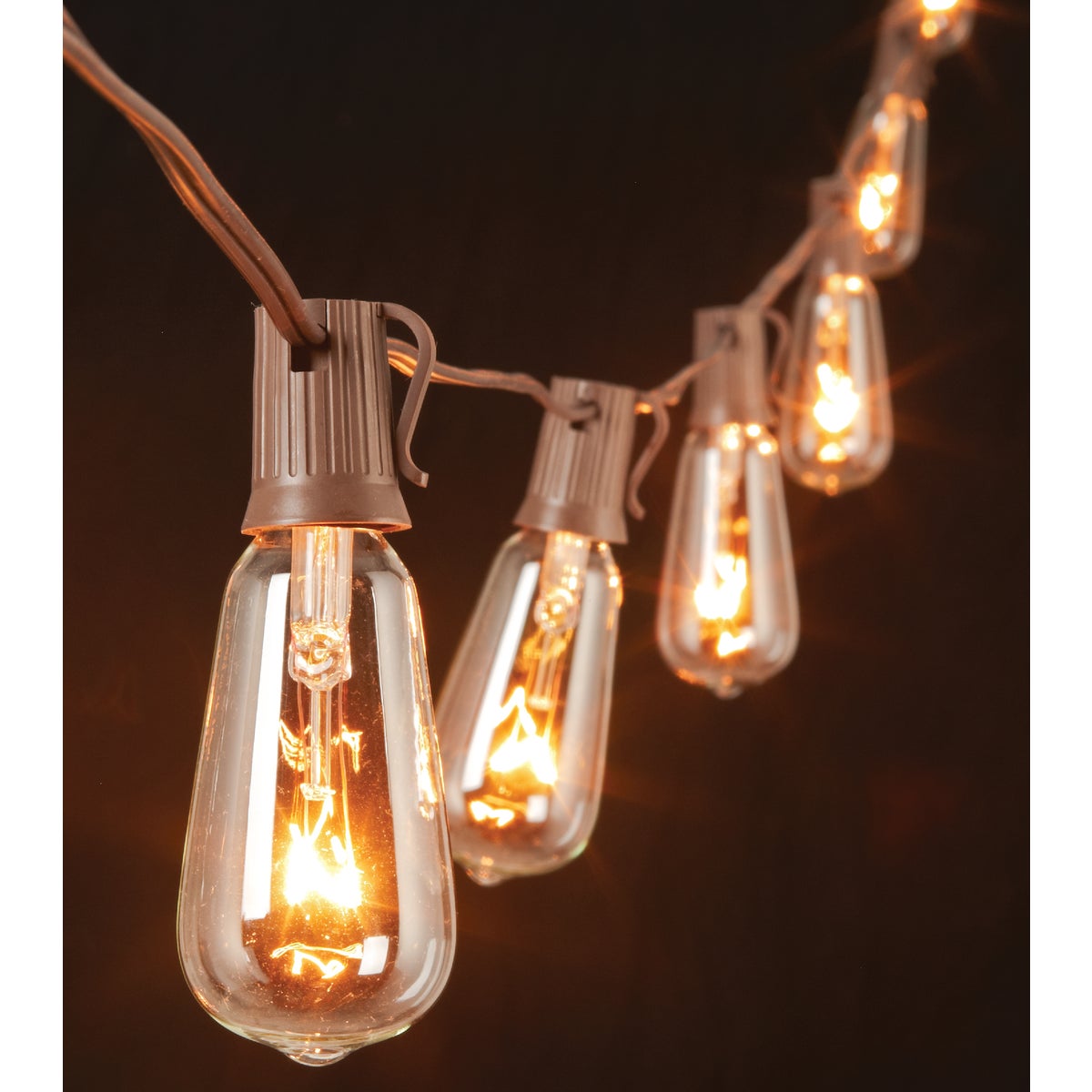 Gerson 10 Ft. 10-Light Clear Oblong Bulb String Lights