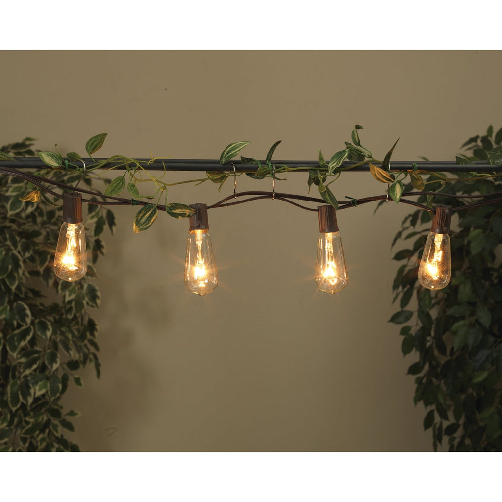 Gerson 10 Ft. 10-Light Clear Oblong Bulb String Lights