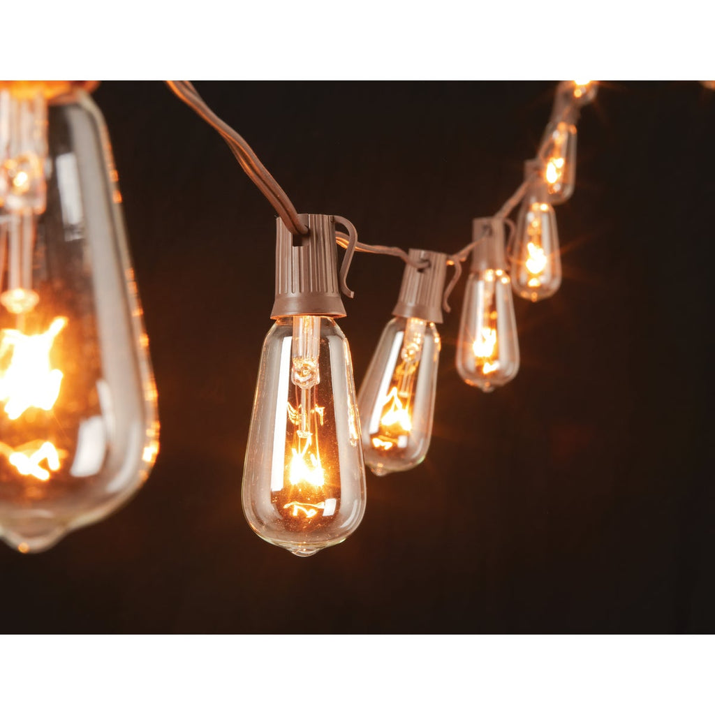 Gerson 10 Ft. 10-Light Clear Oblong Bulb String Lights