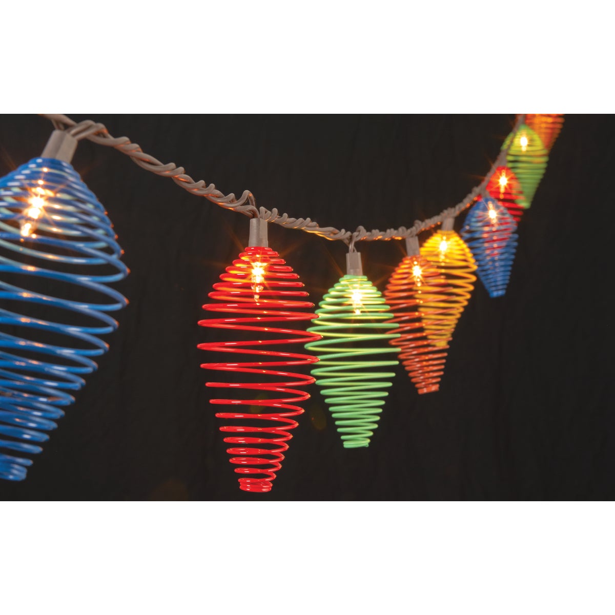 Everlasting Glow 8.5 Ft. 10-Light Multi-Color Teardrop Wire String Lights