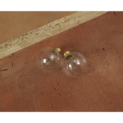 Gerson 5W Clear Candelabra Base G40 Incandescent Patio Set Light Bulb (2-Pack)