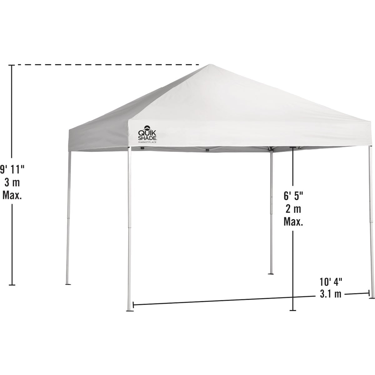 Quik Shade Marketplace 10 Ft. x 10 Ft. White Aluminex Fabric Canopy