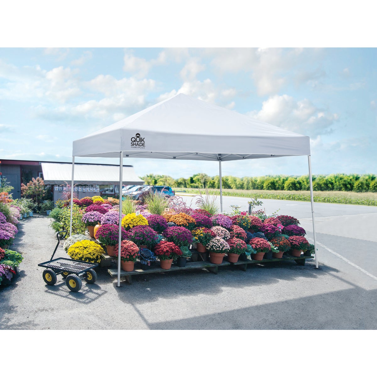 Quik Shade Marketplace 10 Ft. x 10 Ft. White Aluminex Fabric Canopy