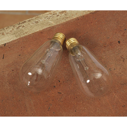 Gerson 7W Clear Intermediate Base ST40 Incandescent Replacement Patio Set Light Bulb (2-Pack)
