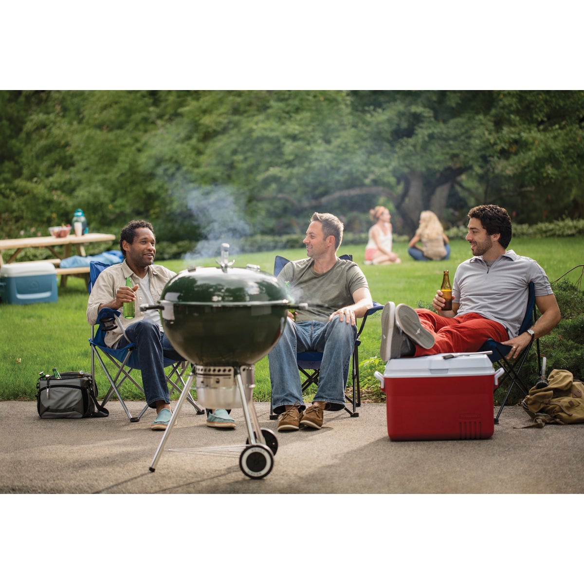 Weber Original Kettle 22 In. Dia. Green Premium Charcoal Grill