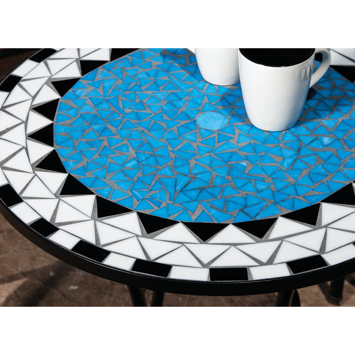 SunJoy 3-Piece Blue Mosaic Bistro Set