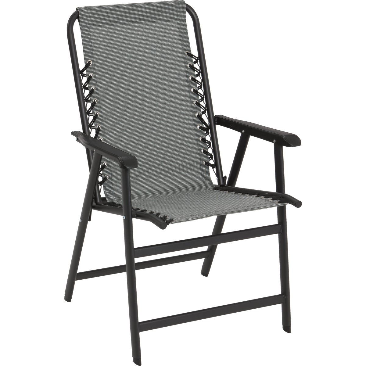 Outdoor Expressions Seville Gray Sling Folding Chair
