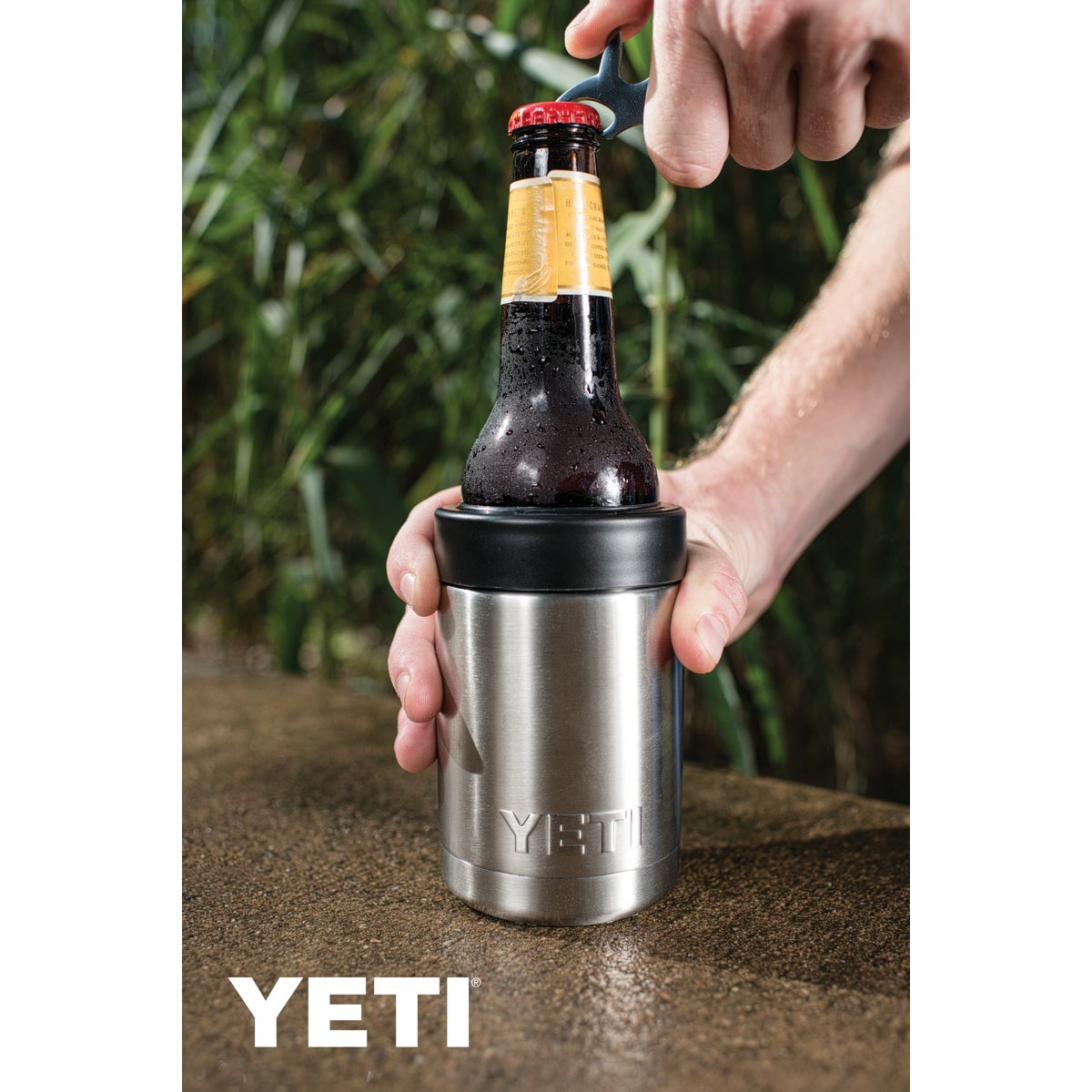 Yeti Rambler Colster 12 Oz. Silver Stainless Steel Insulated Drink Holder