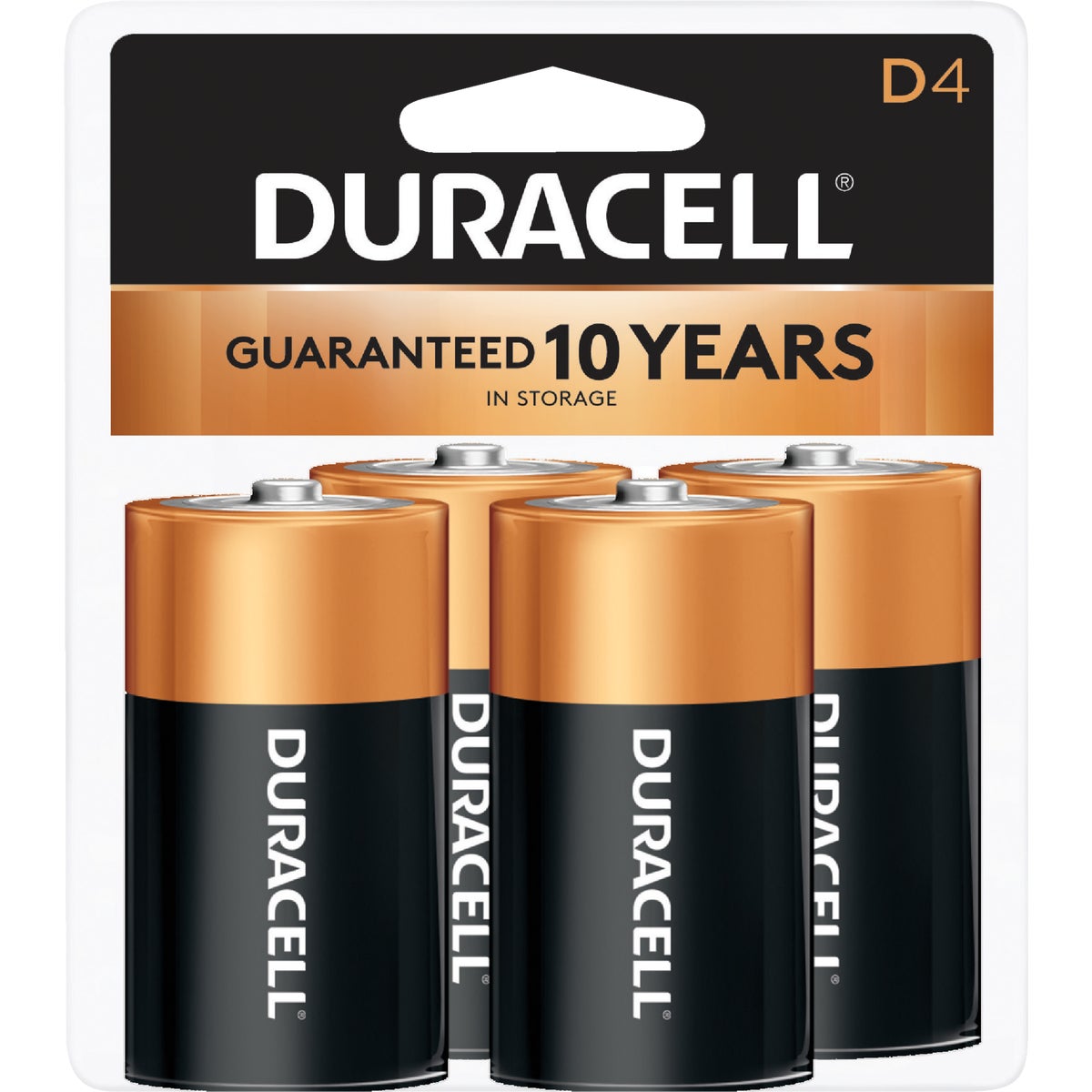 Duracell CopperTop D Alkaline Battery (4-Pack)