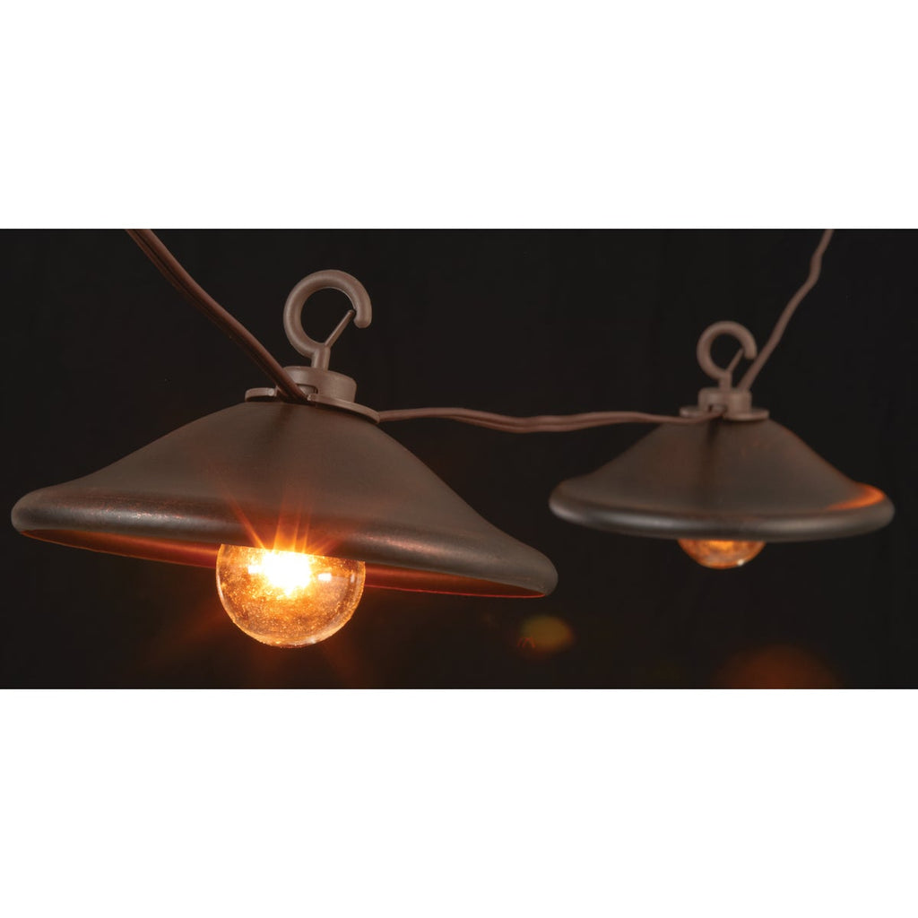 Gerson 10 Ft. 10-Light Clear Bronze Cover String Lights