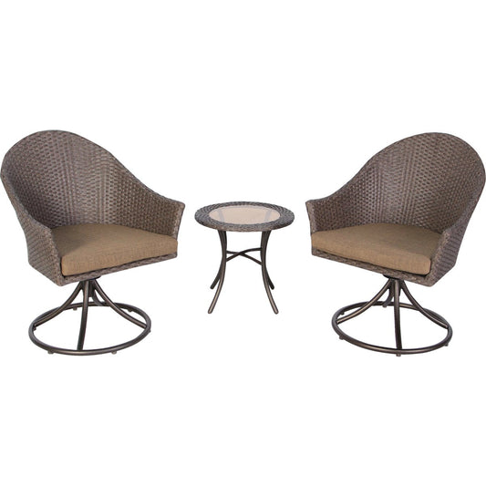 St Augustine 3-Piece Wicker Chat Set with Cushions