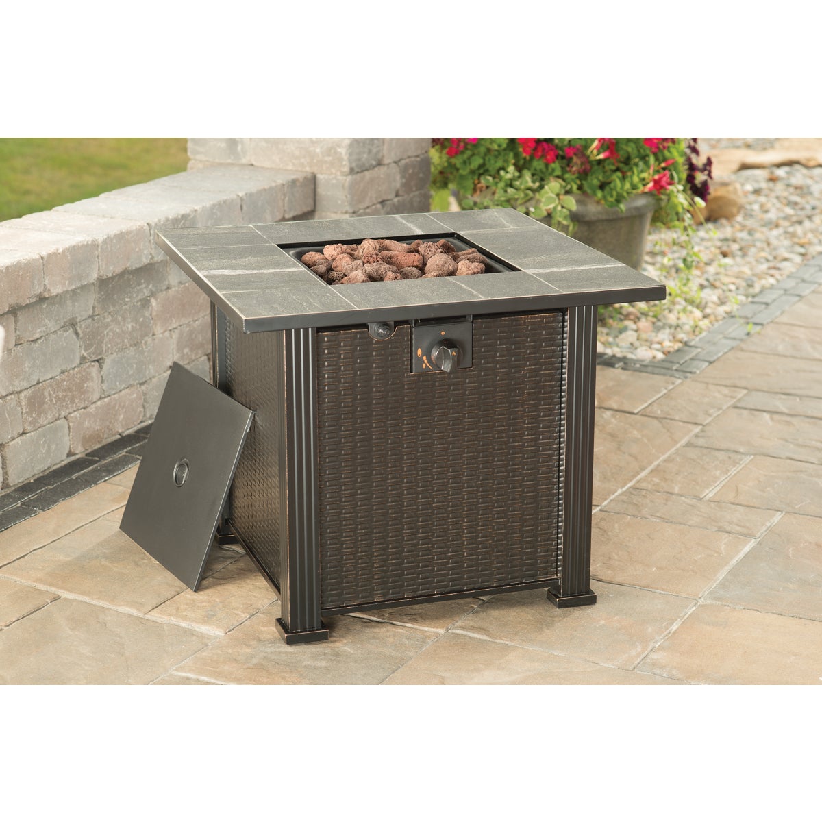 Bond Terrace Park 30 In. Steel Square Fire Pit Table