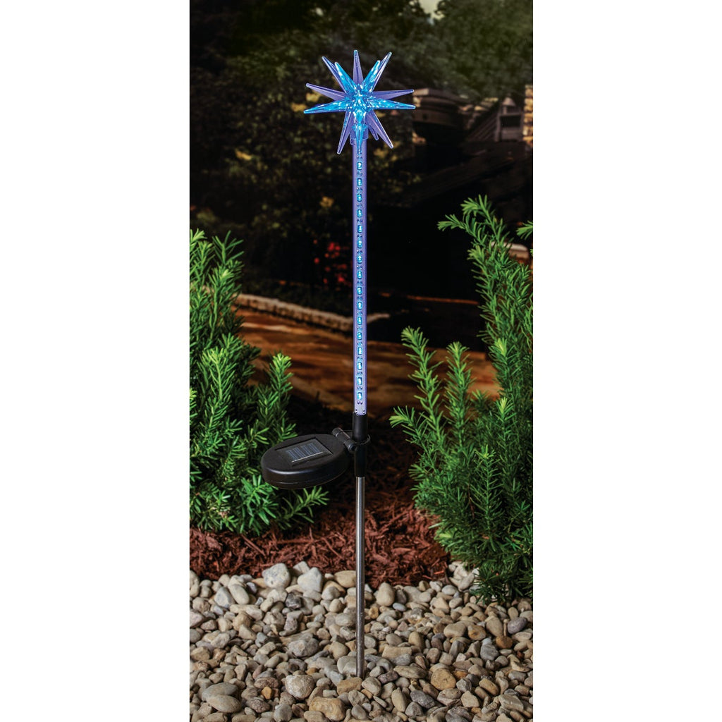 Solaris Acrylic Starburst 33 In. H. Solar Stake Light Lawn Ornament
