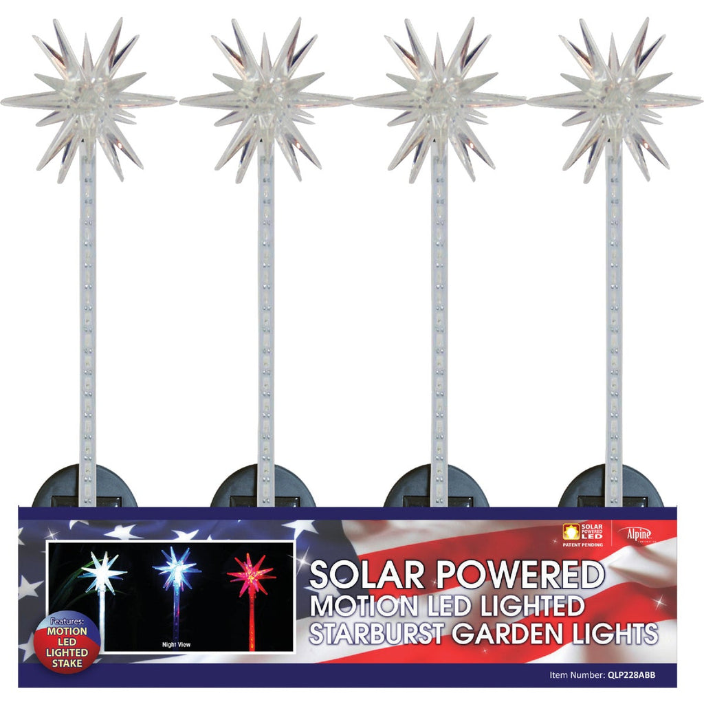 Solaris Acrylic Starburst 33 In. H. Solar Stake Light Lawn Ornament
