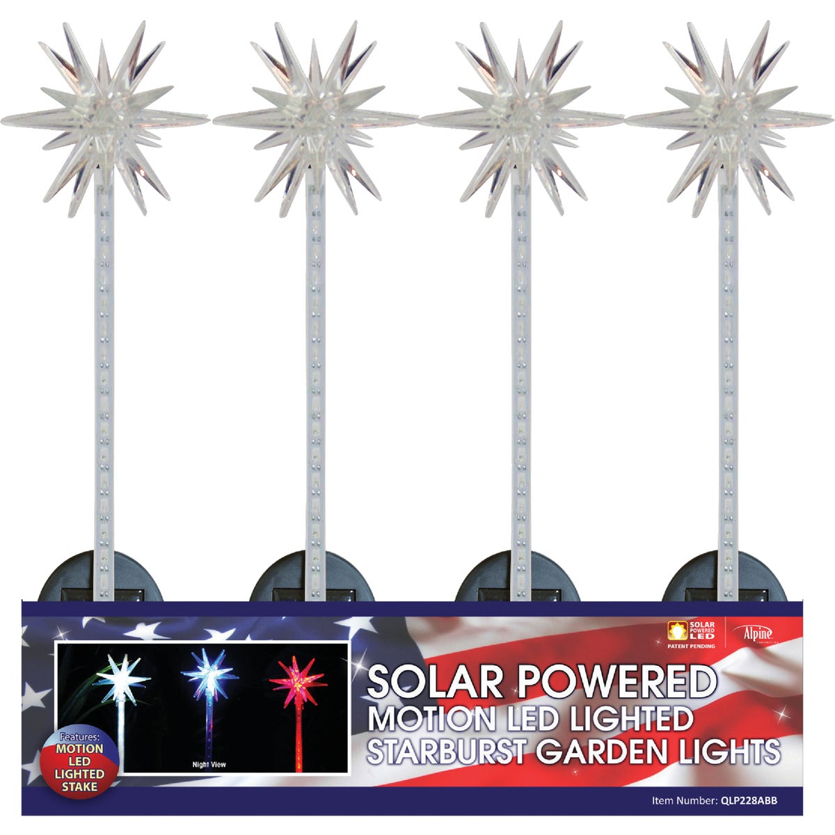 Solaris Acrylic Starburst 33 In. H. Solar Stake Light Lawn Ornament