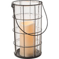 Gerson Everlasting Glow 7 In. H. x 5 In. Dia. Black Metal LED Lantern Patio Light