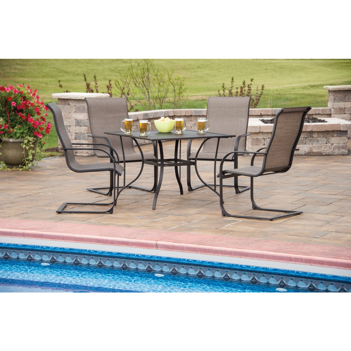 Outdoor Expressions Springfield 5-Piece Spring Chair Dining Set