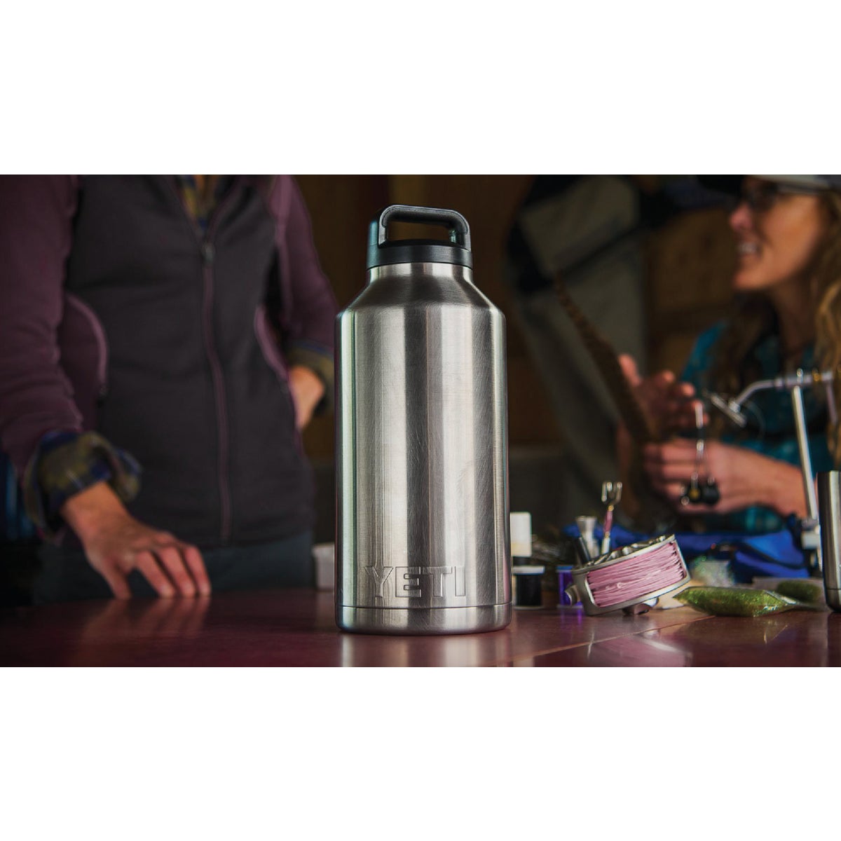 Yeti Rambler 64 Oz. Silver Stainless Steel Insulated Vacuum Bottle