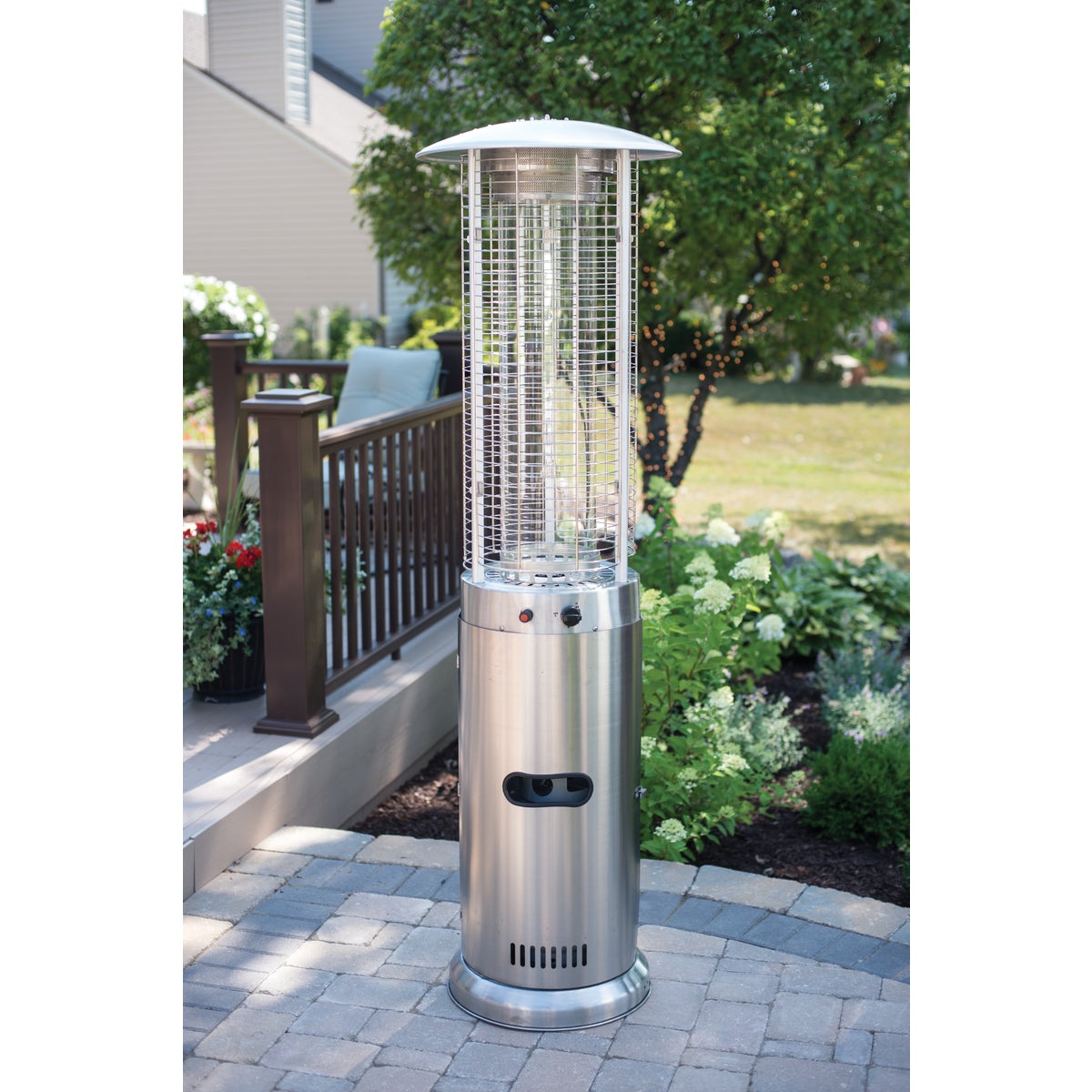 Bond 46,000-BTU Stainless Steel or Bronze Powder Coat Rapid Induction Gas Patio Heater