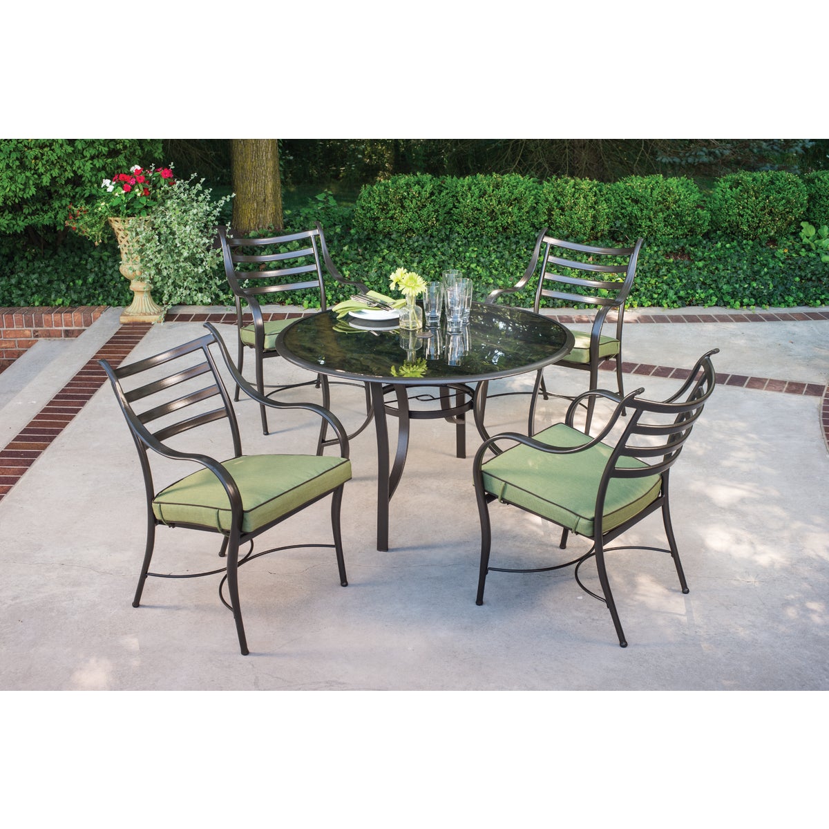 Outdoor Expressions South Beach 5-Piece Dining Set with Cushions