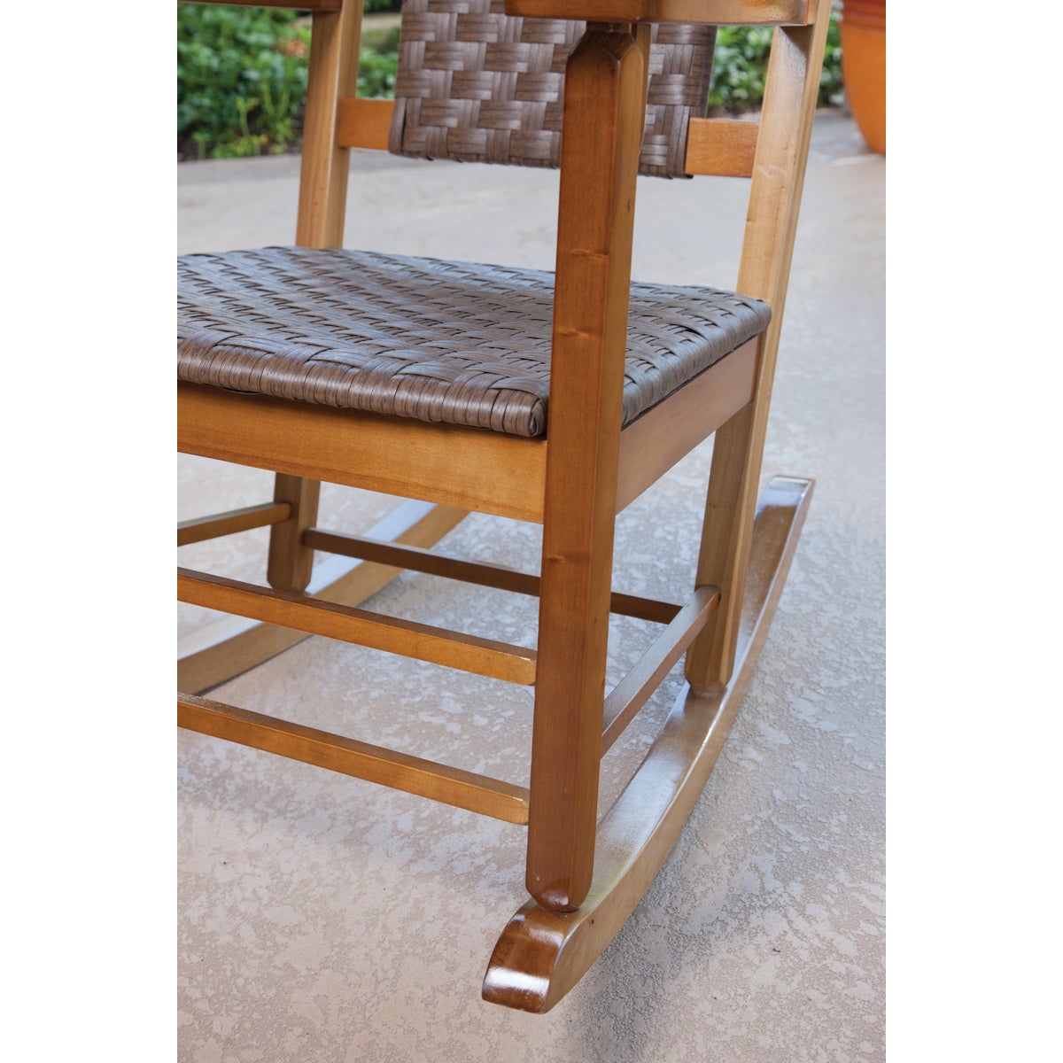 Jack Post Knollwood Natural Wood Woven Rocking Chair